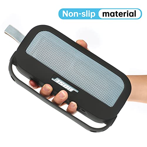 Protective Cover Carrying Silicone Case with Handle Compatible with Bose SoundLink Flex Bluetooth Portable Speaker (Black) - Thumbnail 6