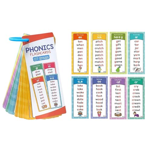 Nkmifeg Sight Word �J�[�h,�m��ߋ� �ǂݏ����w�K �p�ꋳ�� | 60������ �ǂ݂��w�� �t�H�j�b�N�X �t���b�V���J�[�h,�L�b�Y ���� �w�Z �ۈ牀 �v���C���[�� ���o���� �p�[�e�B�[ �a��������