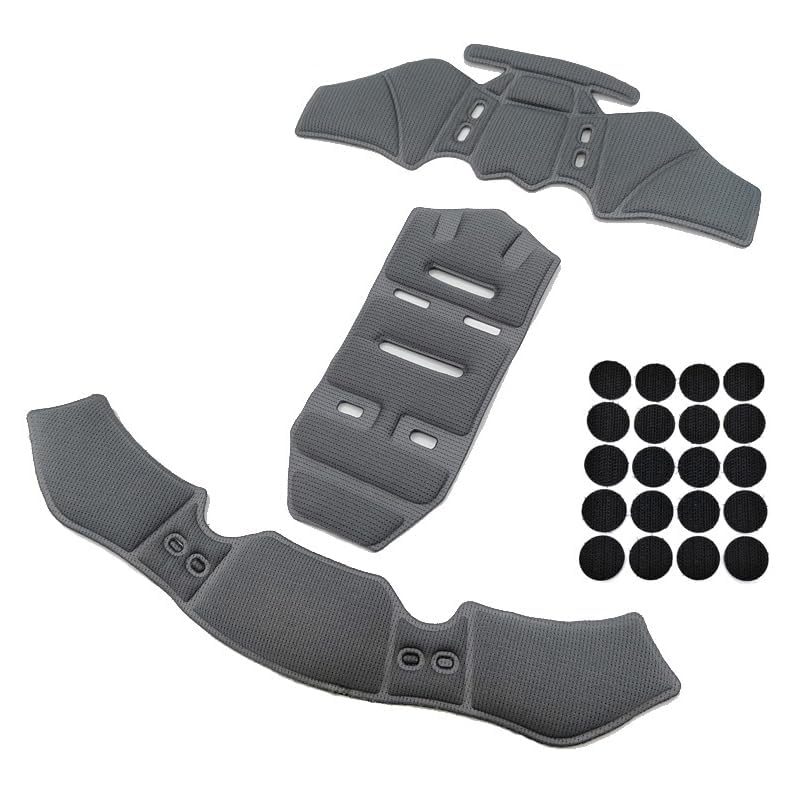 Helmet Padding for KYT NZ-Race, Breathable & Sweat-Absorbing Liner Pads Motorcycle Helmet Pads Kit Universal Removable Replacement Liners,B/Grey