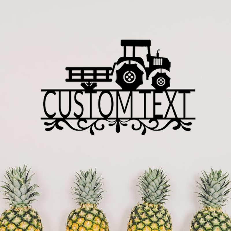 Truck Custom Name Sign Metal Wall Art Personalized Last Name Plaque Outdoor Metal Wall Art Personalized Gift for Wedding/Housewarming