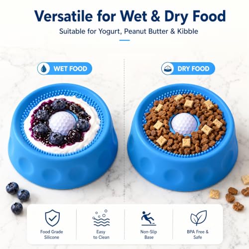 Slow Feeder Dog Bowl, Interactive Licking Bowl for Wet & Liquid Food, Cat Puzzle Feeder, Non-Slip Cat Food Bowl for Slow Eating by BMBXOJDM - Image 8
