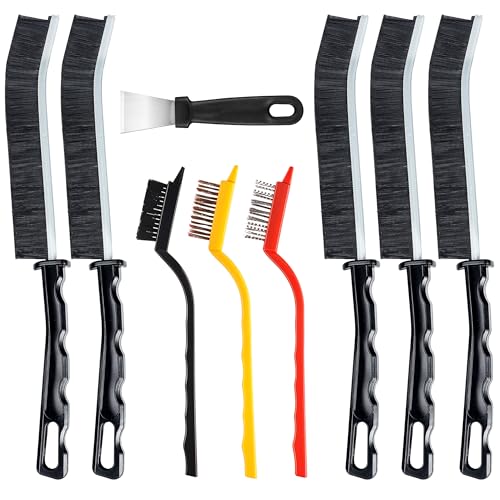9 Pcs Crevice Cleaning Brushes, Grout Scrub Brush, Hard Bristle Gap Cleaning Brush, Cleaning Supplies for Bathroom, Kitchen, & Shower, New 2025 Multifunctional Cleaning Tool