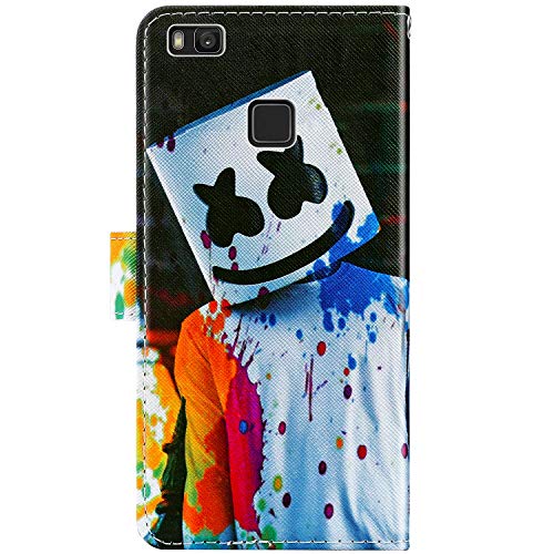 URFEDA Compatibel met Huawei P9 Lite Cover Lederen Kleurrijke Flip Portemonnee Cover Cartoon Case Shockproof Case Folio… - Afbeelding 7