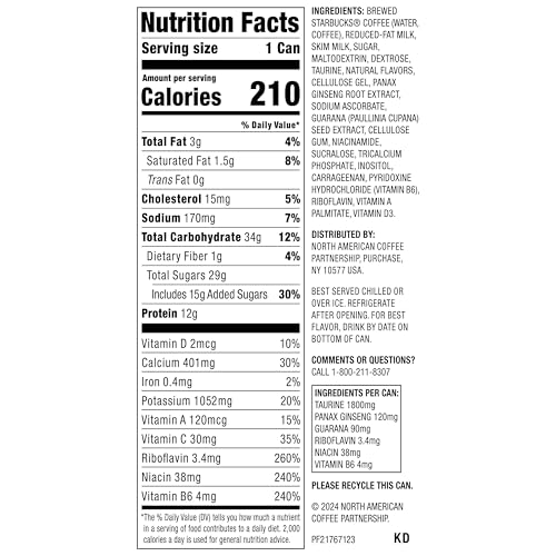 Image of Starbucks Doubleshot Energy Drink Coffee Beverage, Caramel, Iced Coffee, 15 fl oz Cans (12 Pack)