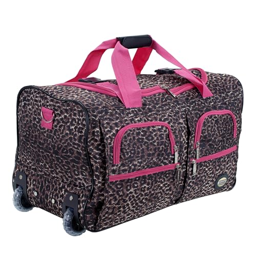 Image of Rockland Rolling Duffel Bag, Black, 22 inch