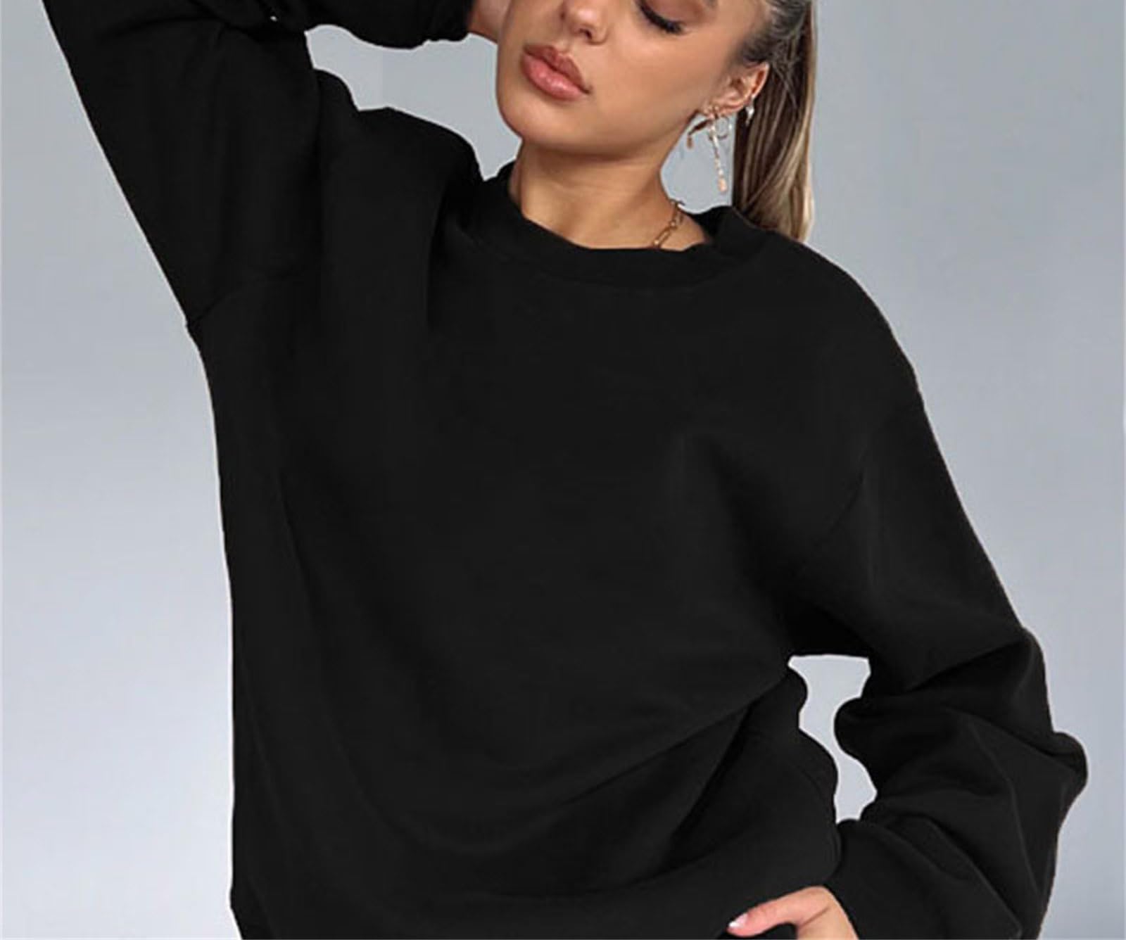 Suncolour Completo da Donna in Due Pezzi Felpa Pullover e Pantaloni da Jogging Tuta Calda Set di Tute Casual da Donna