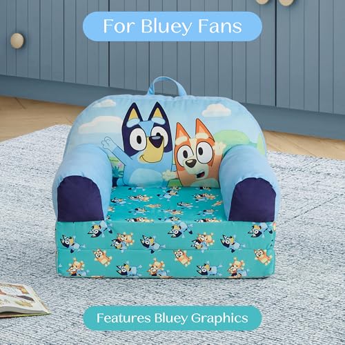 Delta Children - Bluey Cozee Buddy Flip-Out Kids Chair, Blue - image 2