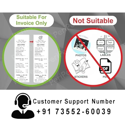 Image of PeriPeri 3inch Desk Advanced 80mm Inkless Receipt Thermal Printer with Auto Cutter & Cash Drawer Support, ESC /POS Bill Print (1Year Warranty) (USB+Bluetooth)