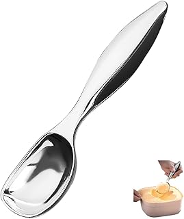 Paletta da Gelato, Lega di Zinco di Alta qualità Cucchiaio di Gelato,Resistente, Impugnatura Antiscivolo, Adatta per Palette per Gelato, Meloni, Polpette,Purè di Patate, Impasto per Dolci.