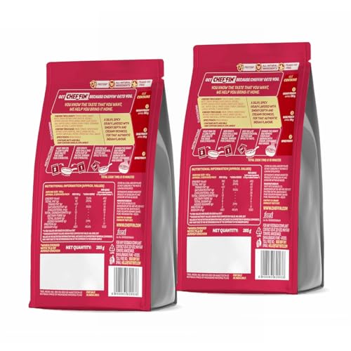 Image of Cheffin' Chicken Tikka Masala 285g | Ready to Cook in 10 mins | Serves 2-3 | Just add Fresh Chicken or Paneer | All Natural, No Preservatives | 3-Pouch Cooking Kit for Restaurant Style Taste at Home| Pack of 2