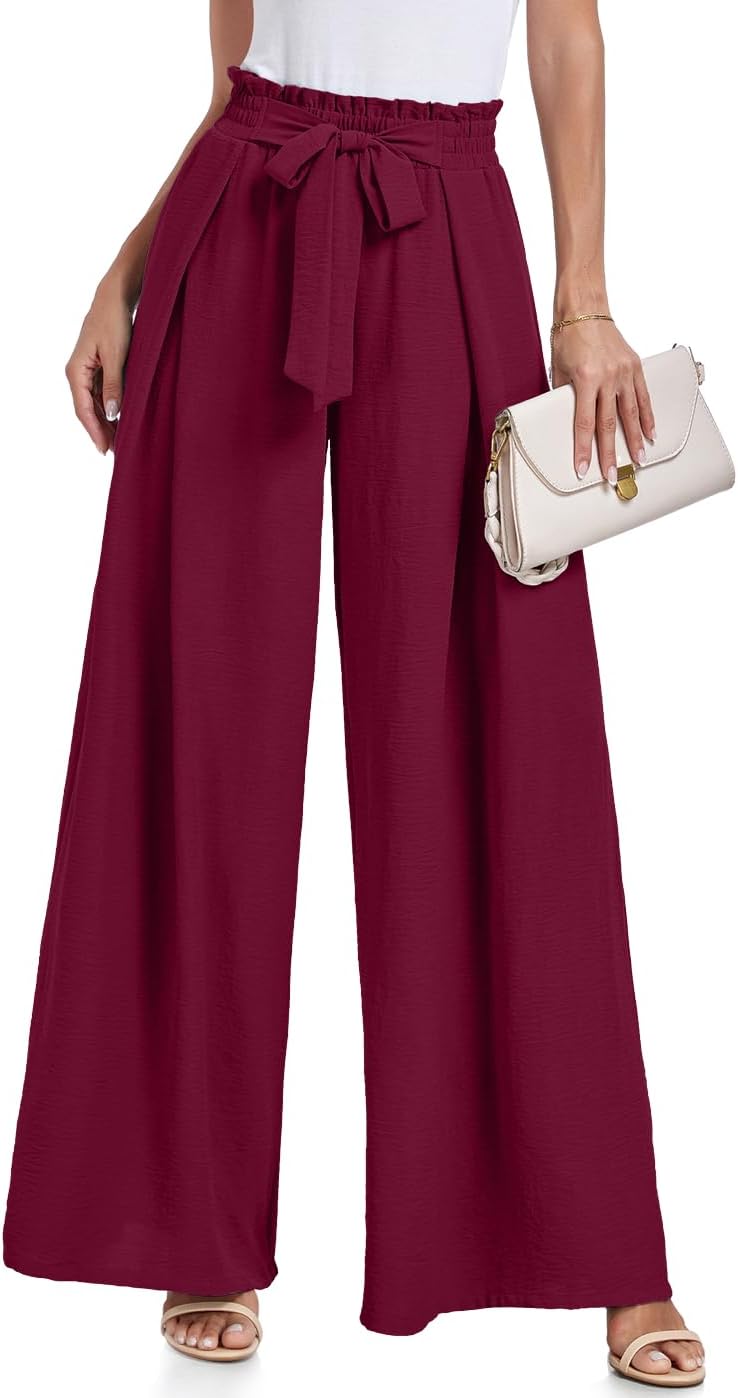 Lepunuo Wide Leg Pants for Women High Waisted Palazzo Pants Work