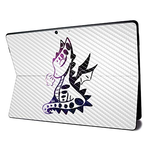 Image of MightySkins Carbon Fiber Skin for Microsoft Surface Pro X - Baby Dragon | Textured Carbon Fiber Finish | Easy to Apply, Remove, and Change Styles | Made in The USA