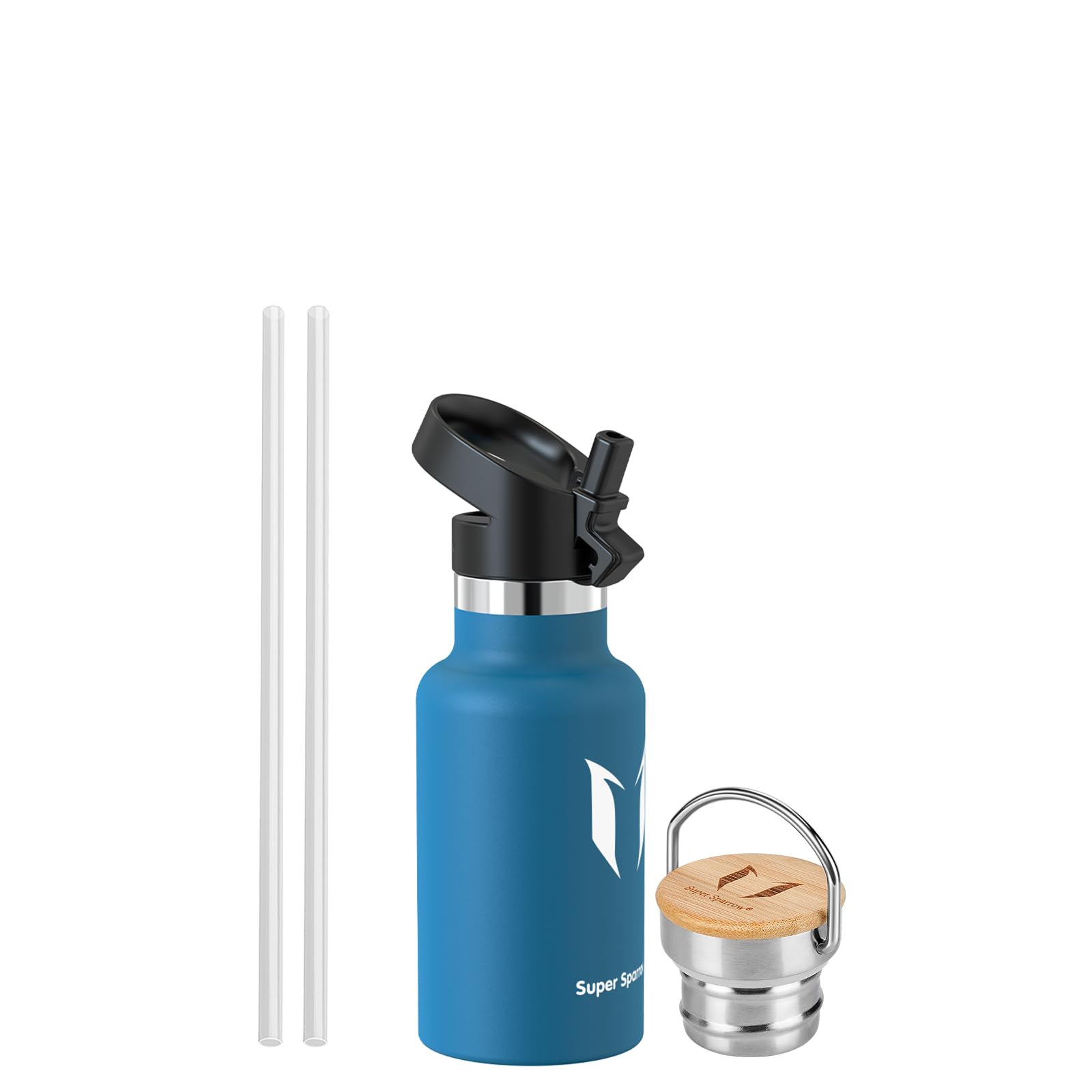 Super Sparrow Borraccia Termica - Bottiglia Termica Senza Perdite - 350ml/500ml/620ml/750ml/1L - Senza BPA Borracce Bambini - Per Scuola, Sport, Campeggio, Palestra, Ciclismo - Con 2 Tappi