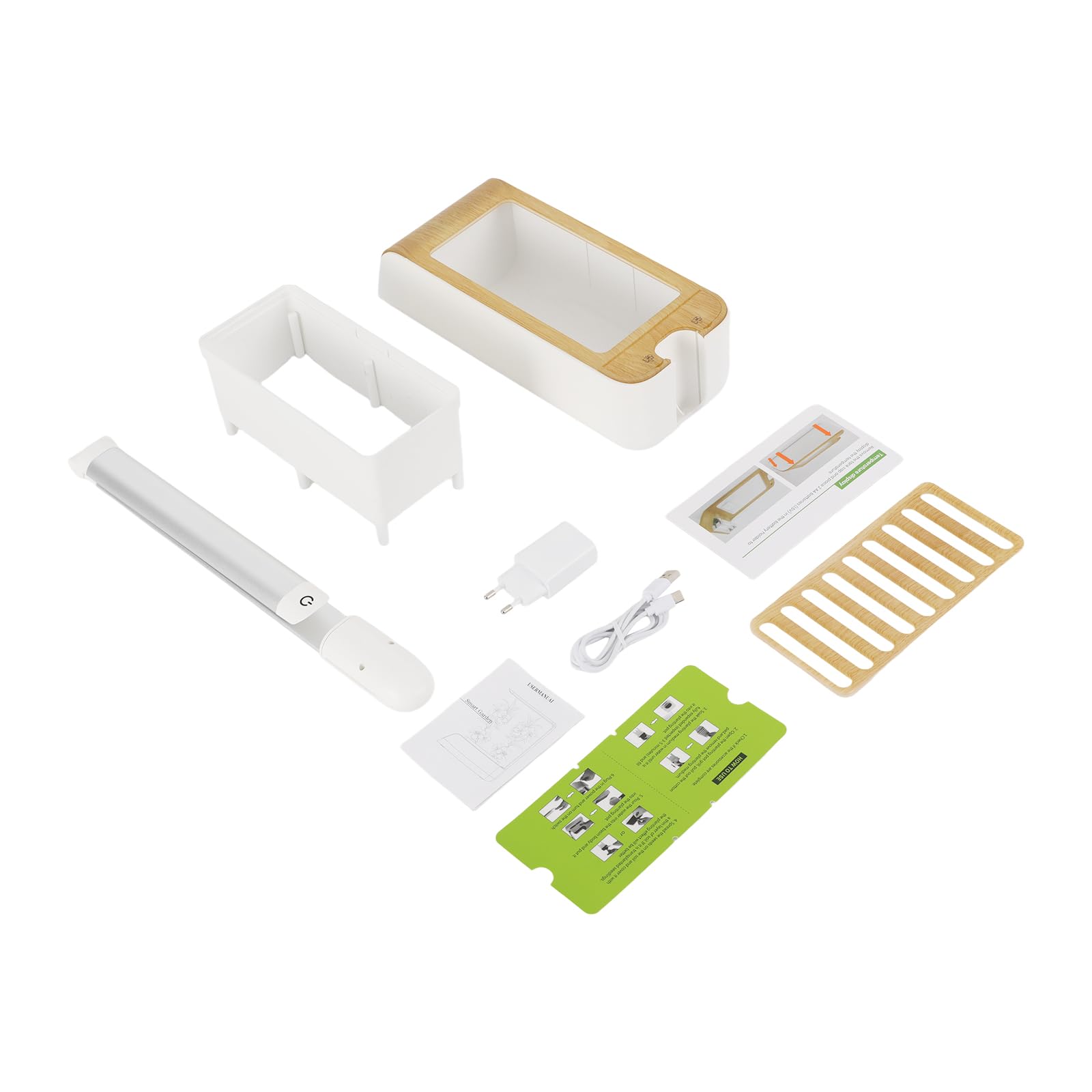 Sistema di impianto idroponico con luce a LED, irrigazione automatica e 3 colori di luce (rosso/blu/bianco), per erbe, verdure e fiori, con indicatore di temperatura e rilevatore di livello