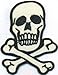 Crossed Bones Bandiera pirati Logo Teschio Biker da stiro toppa Patch