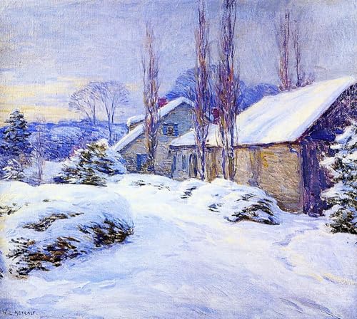 Tableau Après-midi d'hiver Willard Leroy Metcalf toile 60x90cm