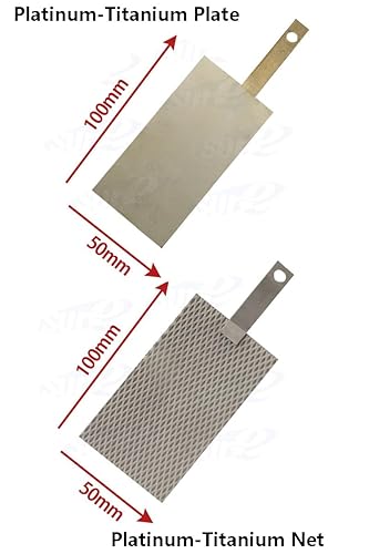Miniatura 6 de Electrodo compuesto de titanio para investigación y desarrollo, 50X100mm cuadrado rutenio iridio-titanioiridio-tantalioTi-PlatinoCátodo Electrodo de