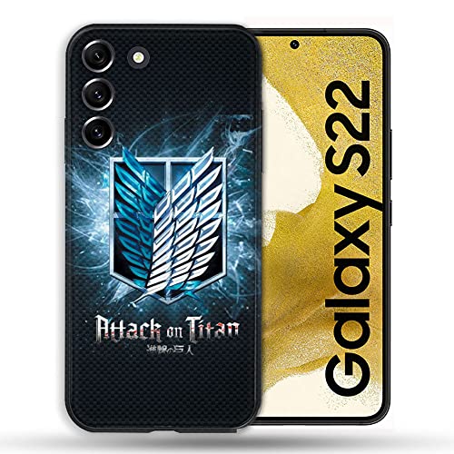 Coque Samsung S22 Attaque des Titans antichoc avec protection renforcée des objectifs photo