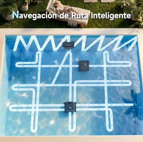 Miniatura 5 de Wybot B1 Robot De Piscina Inalámbrico Para Piscinas Pequeñas, Robot De Limpieza Inteligente Ligero Con Control De Aplicación, Cubierta De Pared Y Suelo, Dos Cepillos Laterales, Negro Y Verde