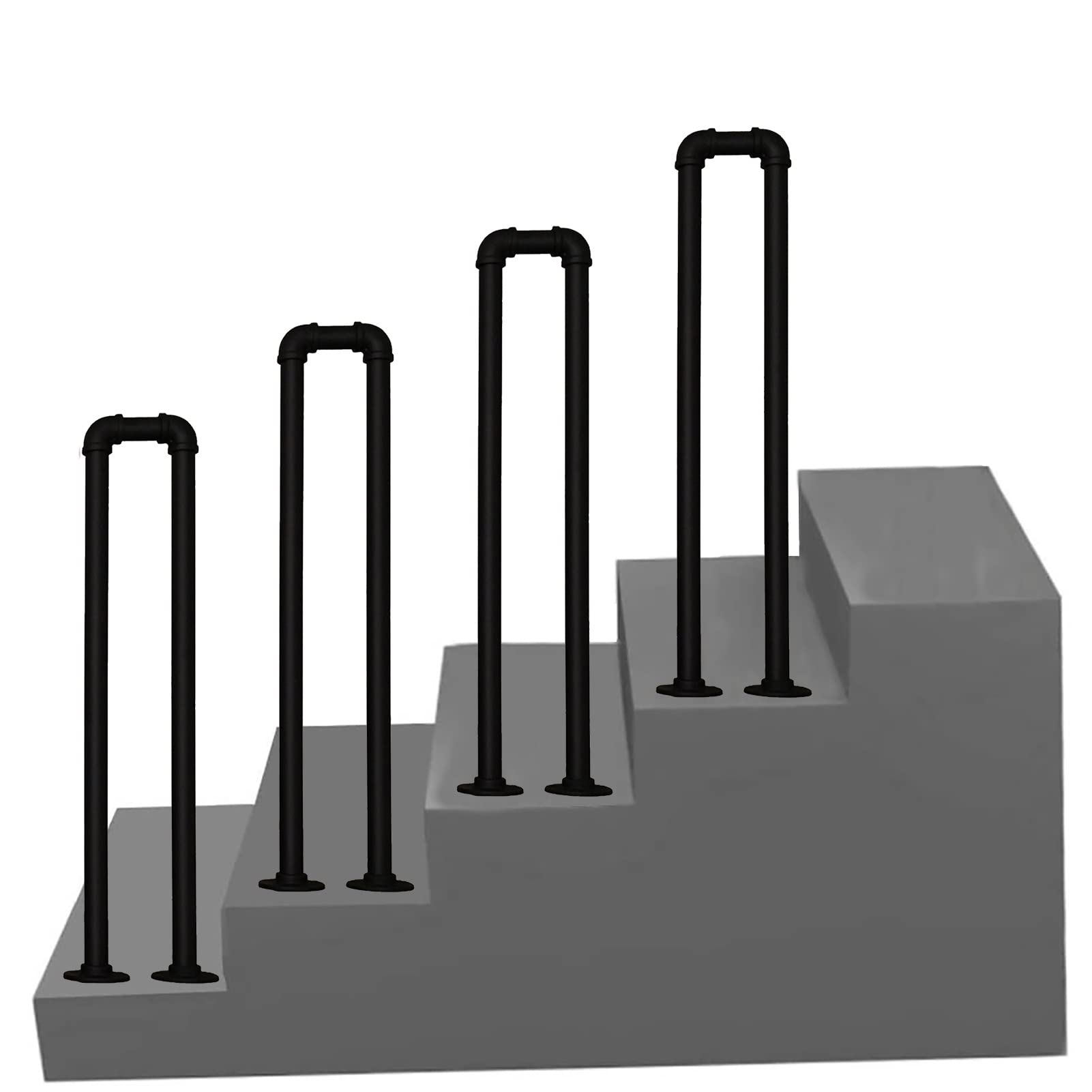 Main courante de qualité supérieure de 55 cm pour marches en ciment et terrasse