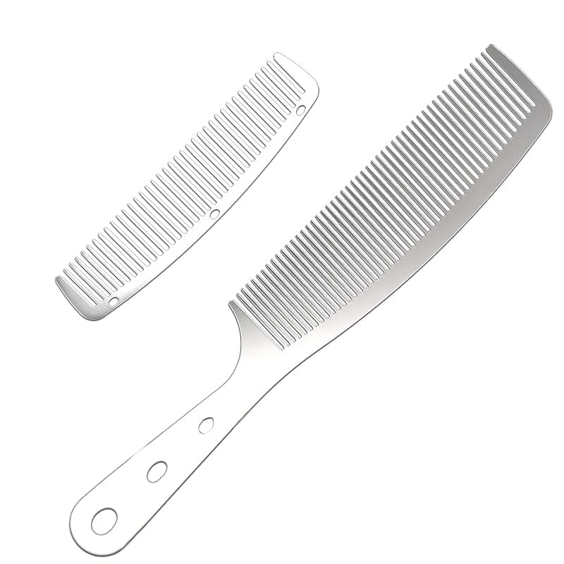 Set de 2 Peines de Barbero Antiestáticos de Metal miniatura 2