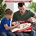 Large Fast Classic Slingshot Puck Game, Wooden Hockey Board Games for Family Night, Table Game for Adults and Kids, 2 Player Games for Ages 6 and Up, Test Speed and Accuracy, Air Hockey