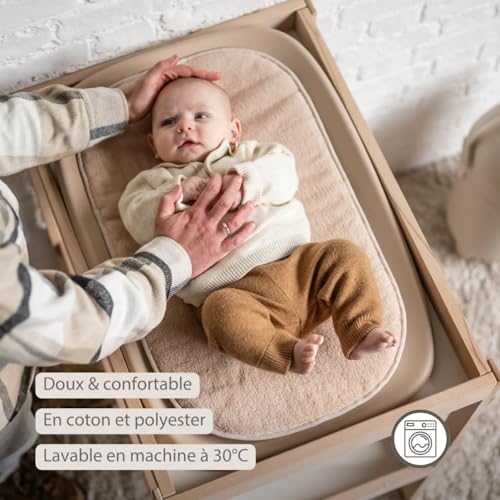 Coussin pour matelas à langer bébé Nattou 62 cm rose coton polyester