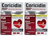 Coricidin HBP Tablets Maximum Strength Flu 20 Tablets (Pack of 2)