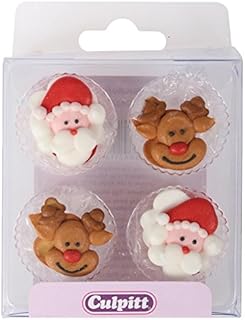 Santa & Rudolph Sugar Pipings 12 Pack
