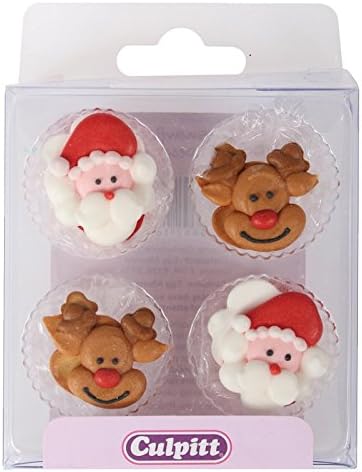 Santa & Rudolph Sugar Pipings 12 Pack