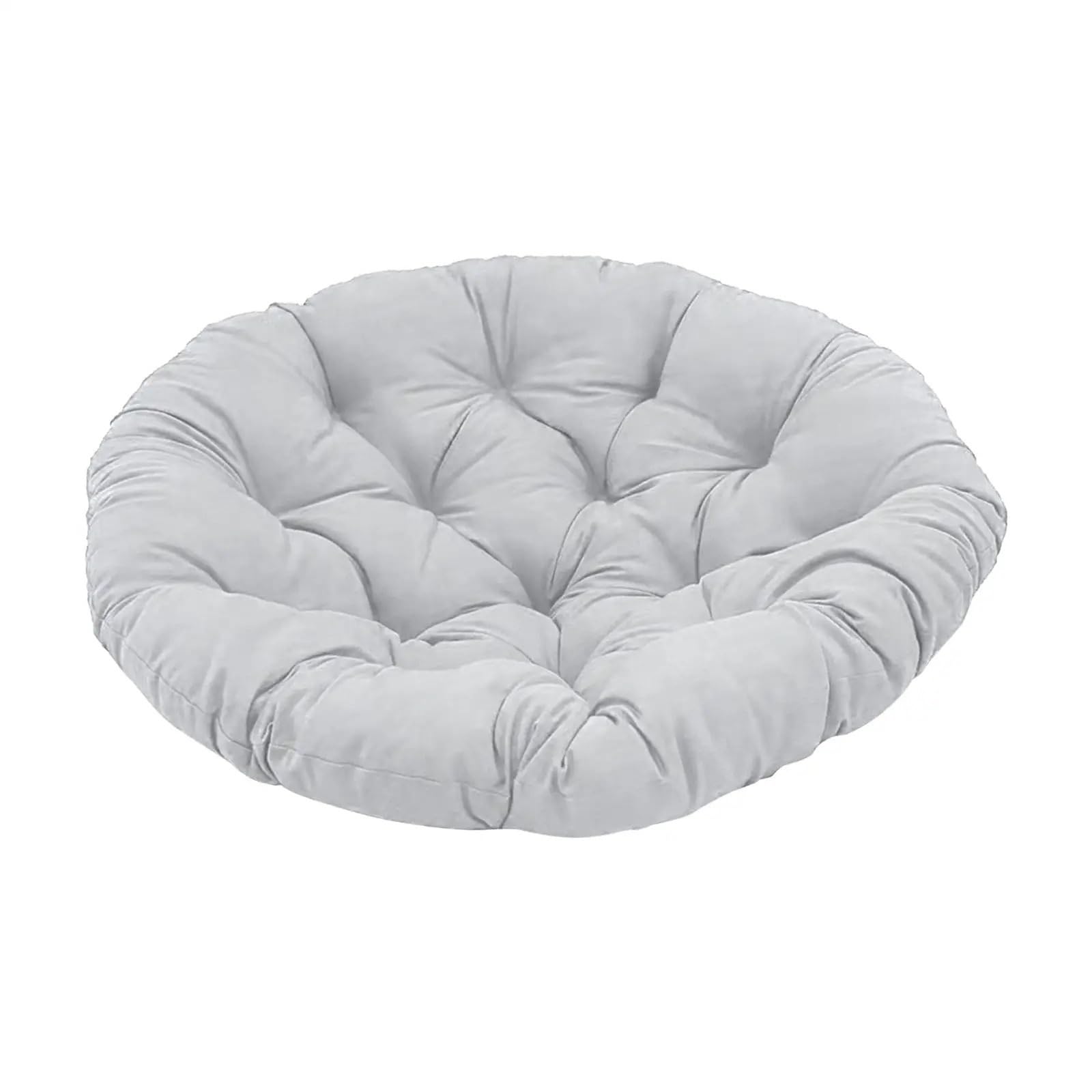 Bflcwstd Light Gray Egg Chair Cushion Padded Seat Cushion Egg Shape Chair Pad Breathable Stylish Diameter 40Cm Patio For Bedroom(Light Gray)