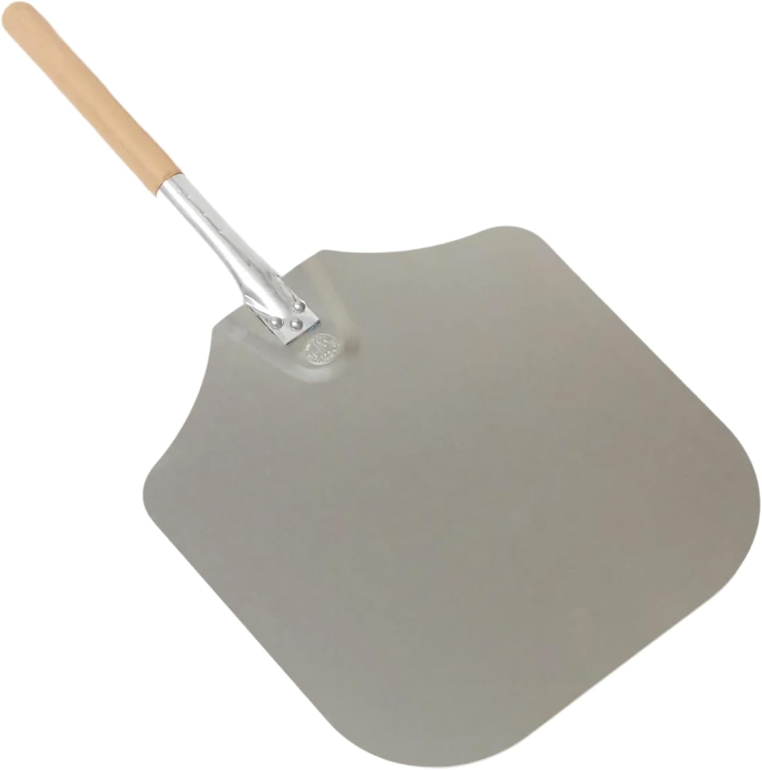2814 28" Aluminum Pizza Peel with 12" Wood Handle, 14" x 16" Large Blade