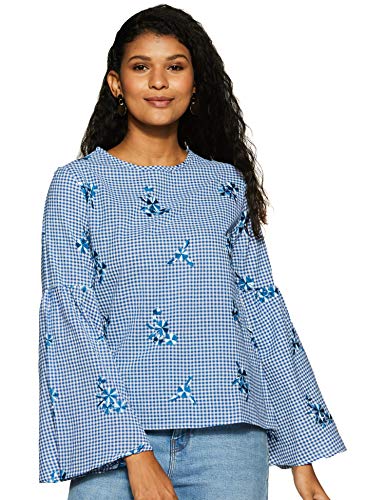Image of Rare Women's Checkered Regular Fit Blouse