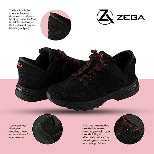 Image of ZEBA Hands Free Slip on Sneakers for Women - Step Up Your Comfort and Style with Perfect Walking Shoes and Fashion Sneakers