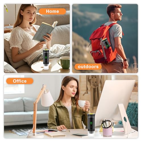 Máquina de café expreso portátil,Cafetera Portátil Cápsula de Espresso 3 en 1,15 bar,7500mAh,Autocalentamiento,compatible con cápsulas Nes y DG y café molido,para Oficina Viaje Camping(con bolsa) - imagen 5