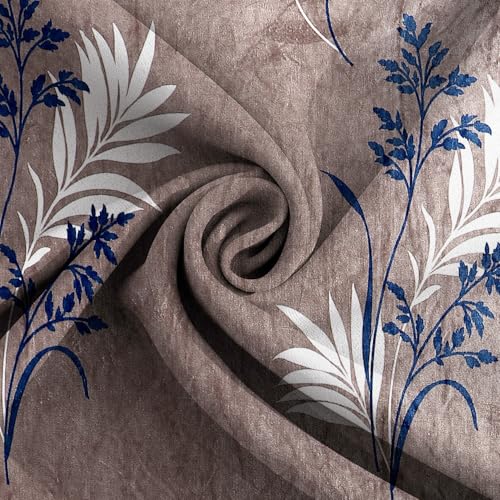 Image of Premium Elastic Fitted Warm bedsheets for Winter for Double Bed, Elastic Fitted Winter bedsheets for King Size Bed with 2 Pillow Covers, Size - 72 x 78 Inches (Beige Leaf)