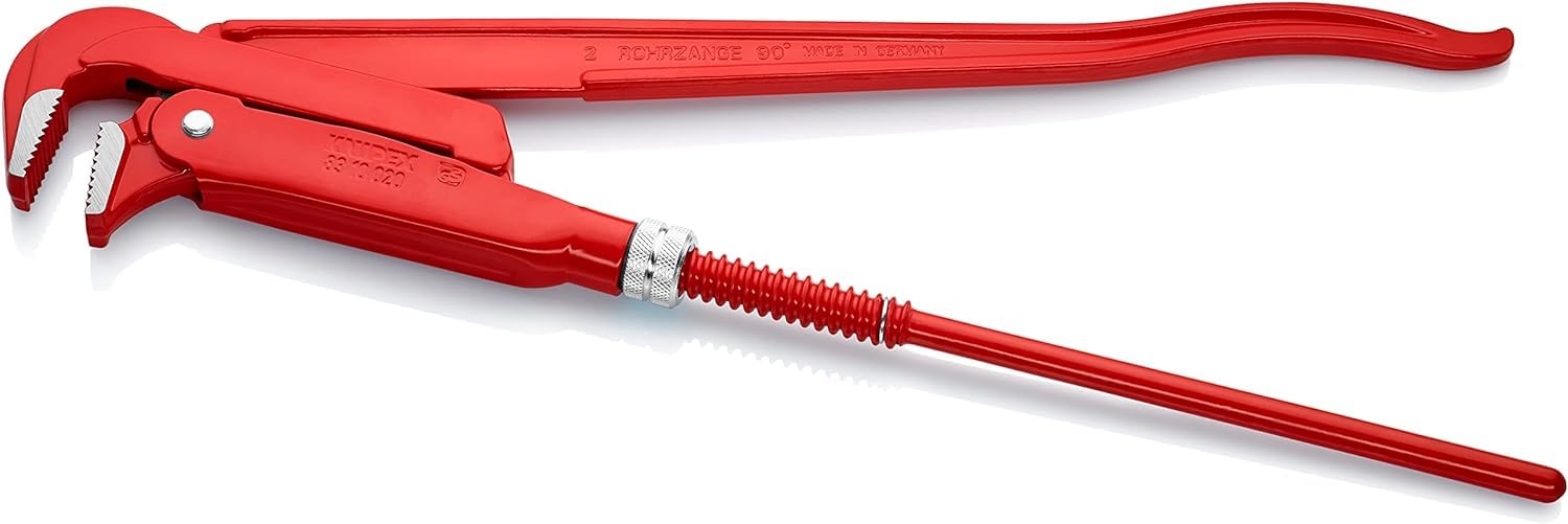 KNIPEX Llave para tubos 90° recubierto de pintura pulverizada, rojo 560 mm, 83 10 020