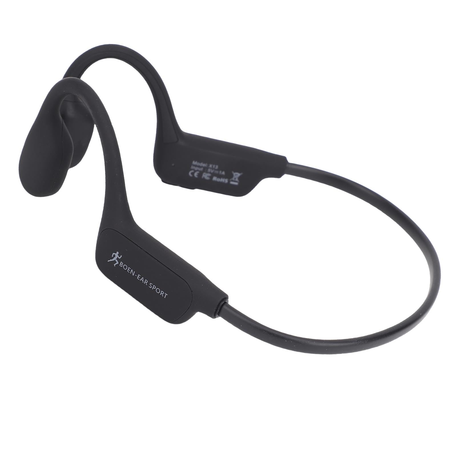 Pongnas Cuffie a Conduzione Ossea 5.4 con Microfono Impermeabile IPX6 e Cancellazione del Rumore - Cuffie Sportive con Batteria da 18 Ore per Corsa, Ciclismo, Palestra e Allenamenti all'aperto
