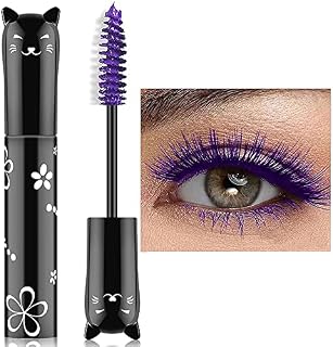 Colorful Mascara, Waterproof Long Lasting Thick Mascara/Rainbow Color 4D Silk Fiber Lash Charming Masacara (Purple)