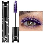 Colorful Mascara, Waterproof Long Lasting Thick Mascara/Rainbow Color 4D Silk Fiber Lash Charming Masacara (Purple)