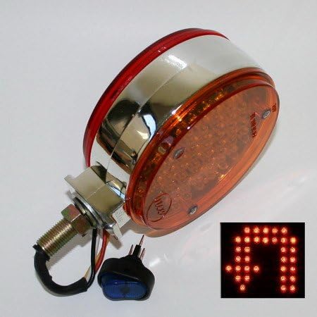 (2) 4" Single Pedestal Mount Double Face Led Lights + U-turn