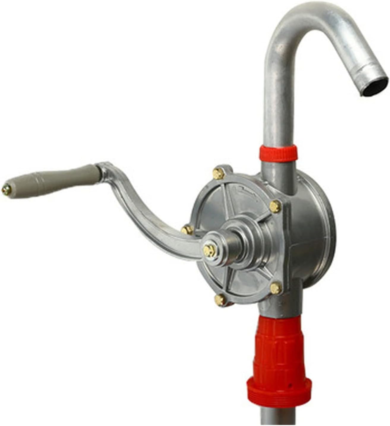 134CM 22L/min Heavy Drum Rotary Manual Hand Pump Diesel Fuel Oil Gas Transfer Tool 32mm New Barrel Duty with High Efficiency