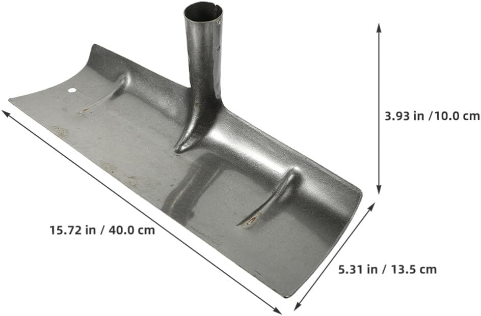 Milisten 2pcs Heavy Duty Flat Shovel Replacement Head for Poultry Cleaning Multi-Functional Manure Rake Tool for Farm Use Iron Cleaning Shovel for Dung Removal