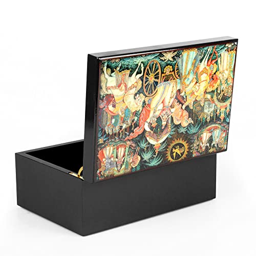 Beautiful Wooden Lacquer Box. Fairytale Tea Bag Storage Box #TOP3