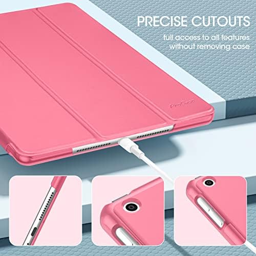 ProCase Etui do iPada 9./8./7. generacji 10,2" 2021/2020/2019, etui ochronne Smart Case Cover kompatybilne z iPad 9/8/7 melonowy róż