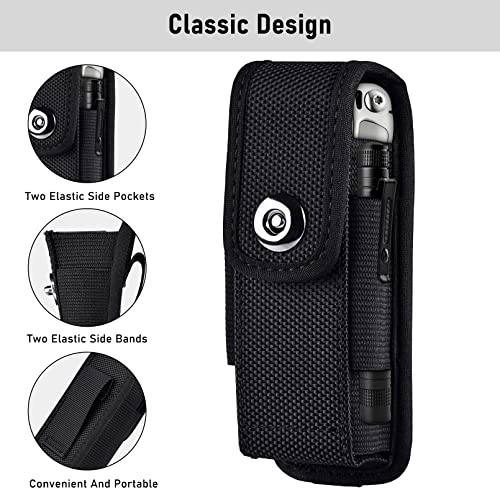 Ykooe Multitool Sheath Compatible With Leatherman Wave Plus Surge Wingman Nylon Men Snap Tool Holster, Black #TOP3