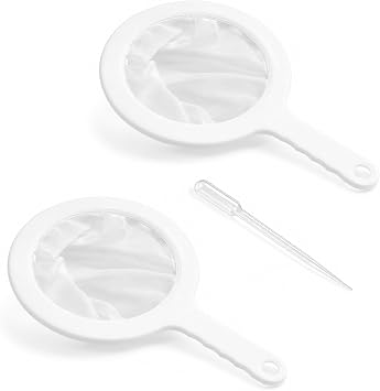 Aquarium Baby Brine Shrimp Sieve Eggshell Separator Artemia Collecting Net Kit 80 Mesh 200 Mesh for Brine Shrimp Hatchery