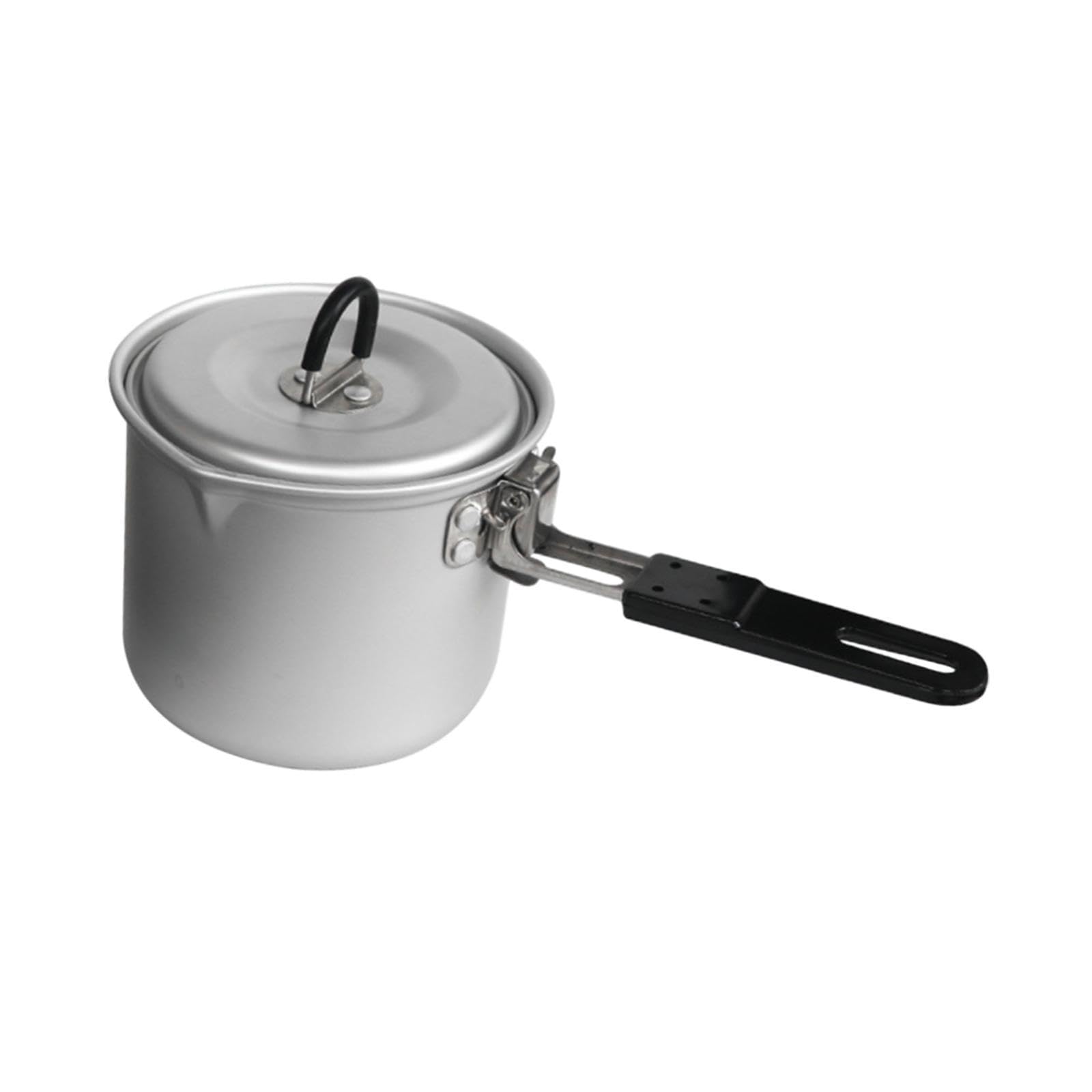 Menolana Camping Pot Cooking Pot Multipurpose Lightweight with Folding Handle Cookware for Backpacking Camping Campfire Outdoor Indoor