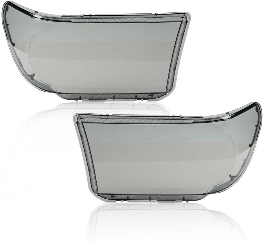 PIT66 Headlight Cover Compatible with 2007-2013 Toyota Tundra/2008-2017 Toyota Sequoia 811100C051 811500C051 Left Driver and Right Passenger Side Smoke