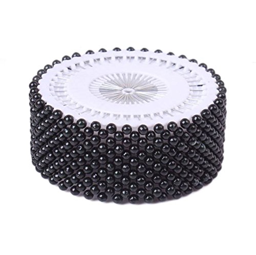 La Tartelette Decorative Round Pearl Straight Head Pins, 1.5 Inch - 480 Pcs (Black) #TOP25